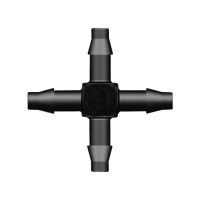Spojka kříž PP 4 mm vzduchovací, hadičkový